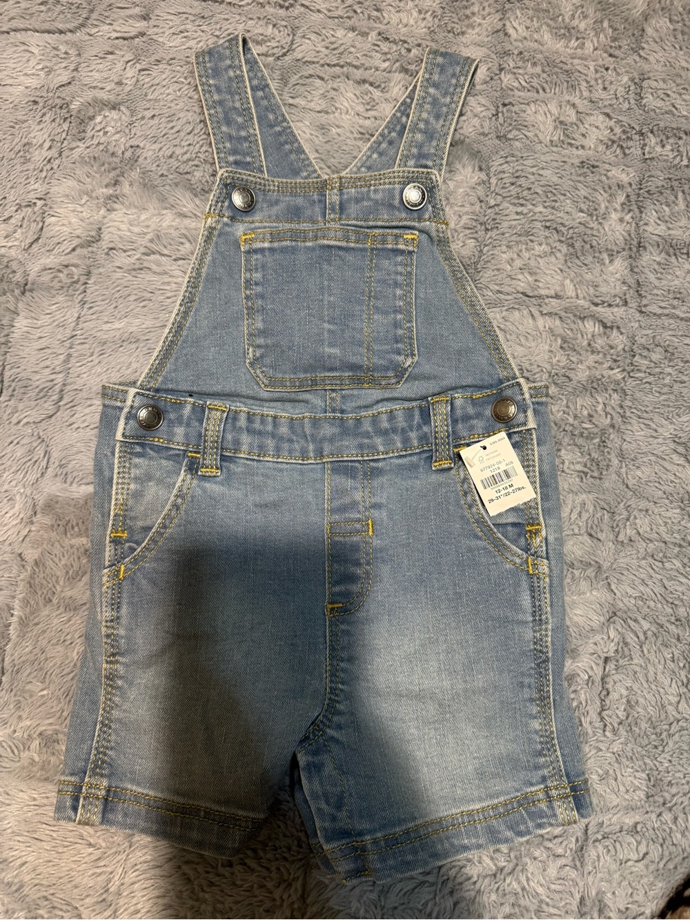 Old Navy Light Blue Denim Short Overalls for Kids